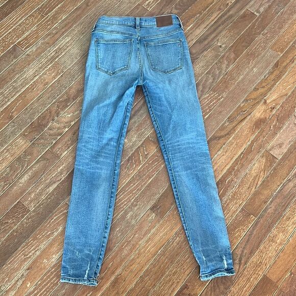 Madewell 9” High-Rise Skinny Jeans Distressed Destroyed women’s size 26 - Picture 10 of 12